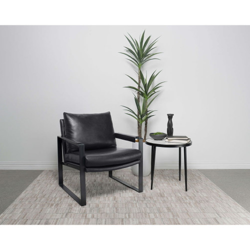 Goldbriar - Upholstered Track Arm Accent Chair - Black