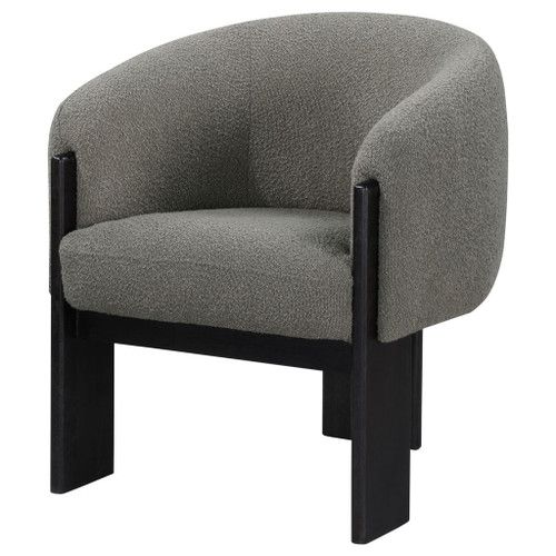 Maciel - Upholstered Barrel Back Accent Chair - Mushroom