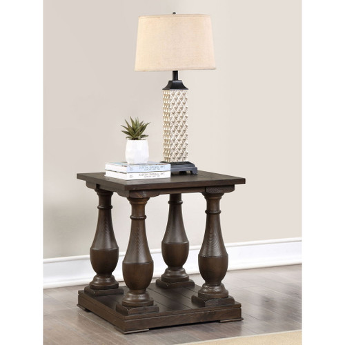 Byer - Rectangular Side End Table Coffee - Coffee