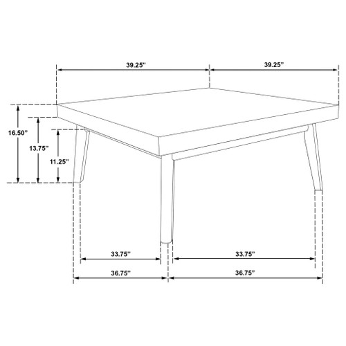 Aidan - 2 Piece Square Coffee And End Table Set - Walnut