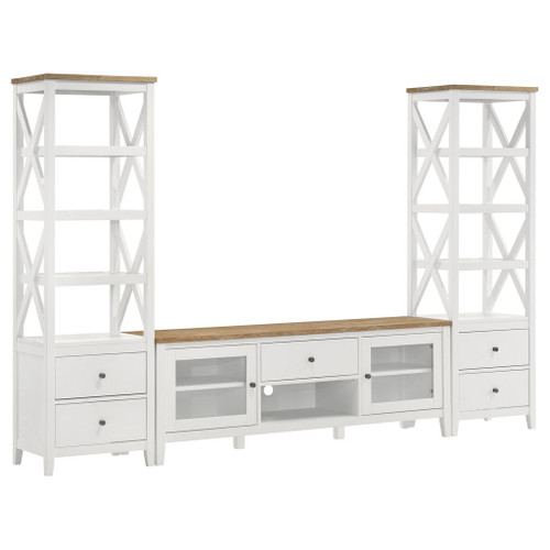 Evanston - 3 Piece 67" TV Stand - White