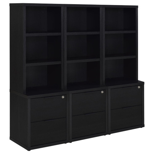 Geary - 3 Piece Wall Unit Bookcase Set With USB Storage