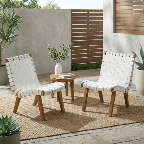 Outdoor 3 Piece Rope Weave Patio Seating Set