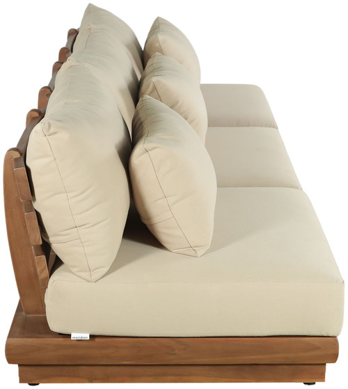 Mirella - 3 Piece Water Resistant Fabric Upholstered Outdoor Patio Modular Sofa