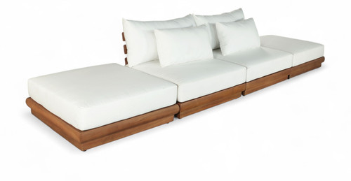 Mirella - 4 Piece Water Resistant Fabric Outdoor Patio Modular Sectional