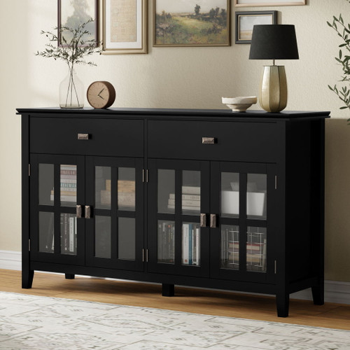 Artisan - Large 4 Door Sideboard Buffet - Black