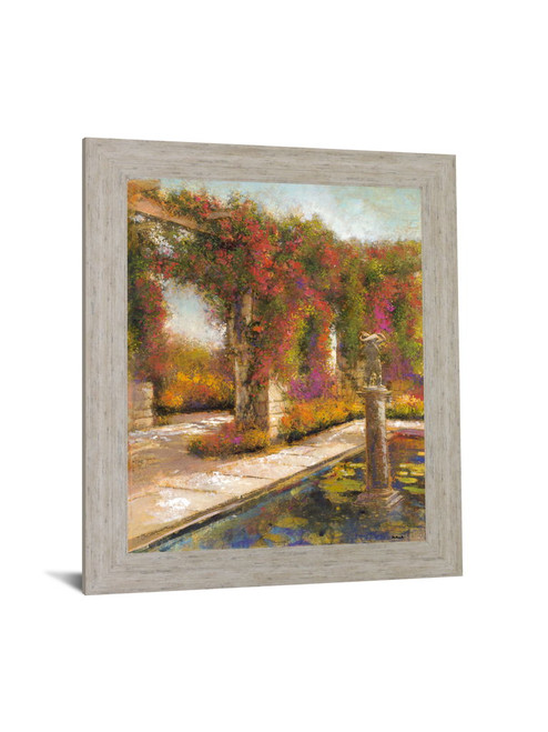 Veranda Blossom Retreat - 28" x 34" Framed Wall Art - Green