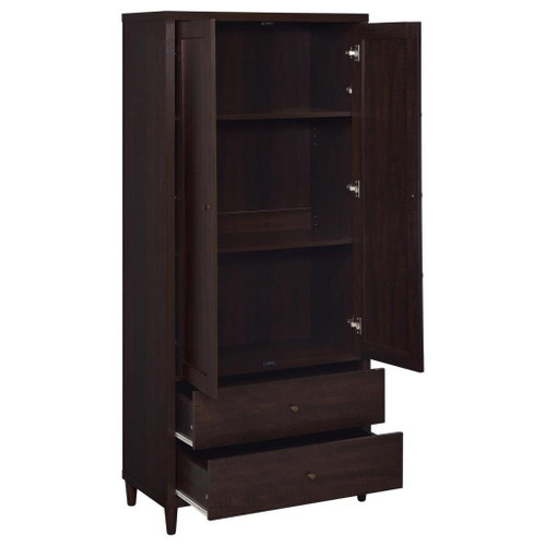 Wadeline - 2 Door Tall Accent Storage Cabinet - Rustic Tobacco