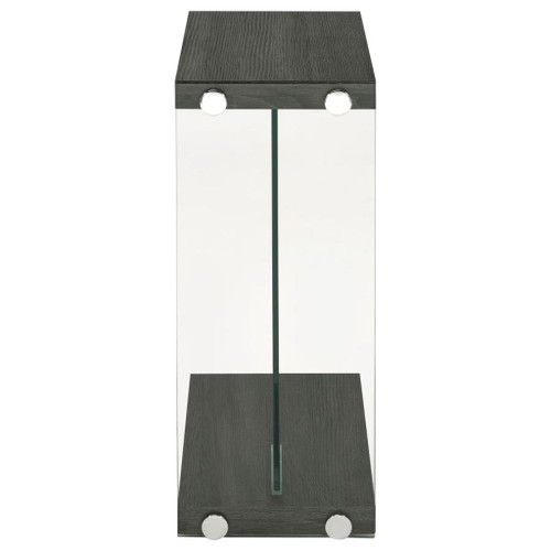 Colby - Engineered Wood C-Shaped Side Table - Weathered Gray