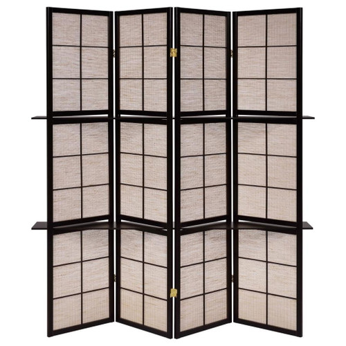 Iggy - 4-Panel Room Divider Folding Shoji Screen - Cappuccino