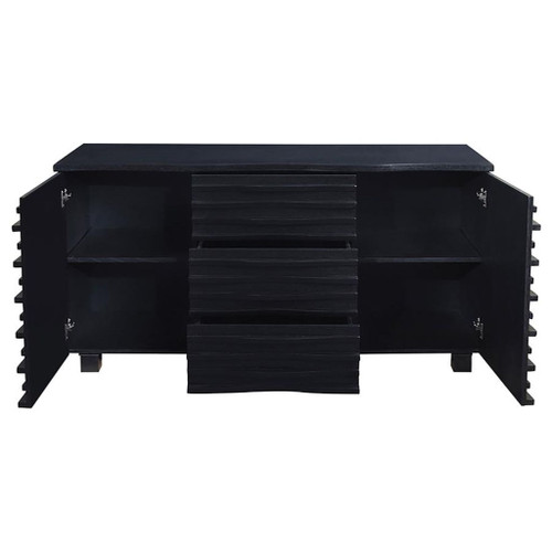 Stanton - 3-Drawer Sideboard Buffet Storage Cabinet - Black