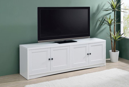 Laughlin - 4 Door Engineered Wood TV Stand - White