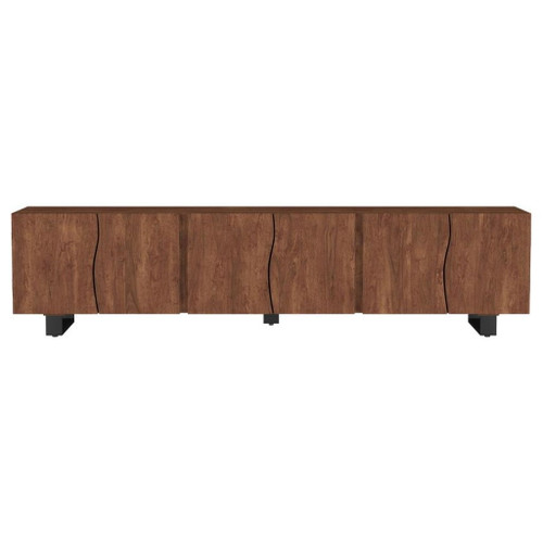Trask - Wood TV Stand Media Console - Mango Brown