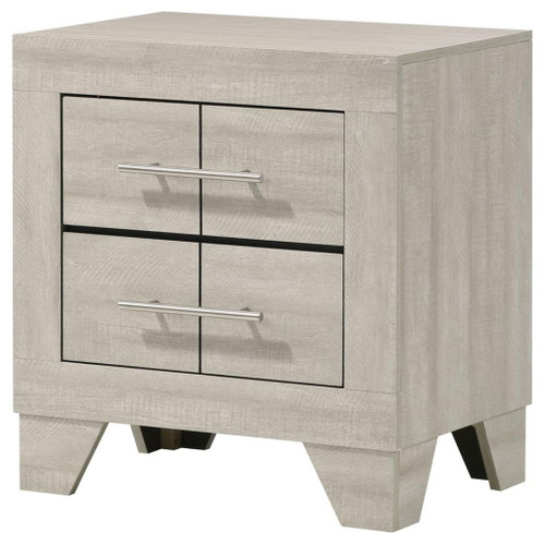 Trenton - 2-Drawer Nightstand Bedside Table - Rustic Cream