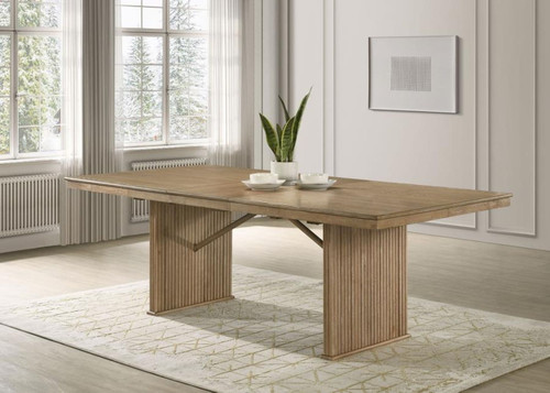 Adina - Extension Dining Table - Distressed Light Brown