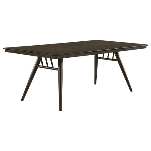 Wes - 5 Piece Rectangular Dining Table Set - Dark Walnut