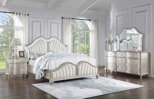 Evangeline - California King 4 Piece Bedroom Set - Silver Oak