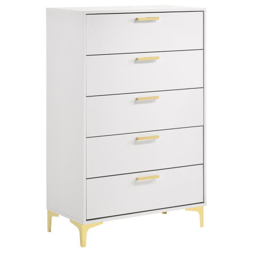 Kendall - 5-Drawer Bedroom Chest - White