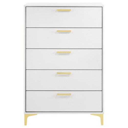 Kendall - 5-Drawer Bedroom Chest - White