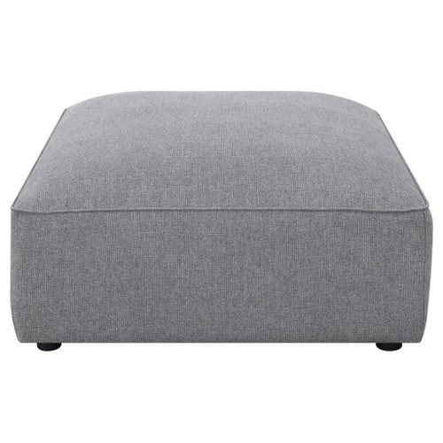 Jennifer - Square Upholstered Ottoman - Gray