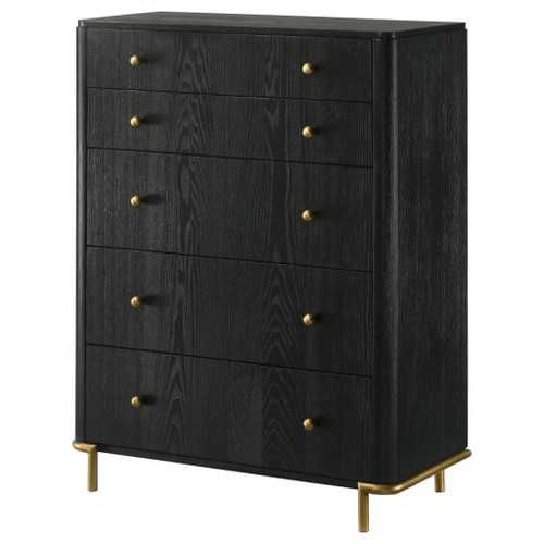 Arini - 5-Drawer Bedroom Chest - Black
