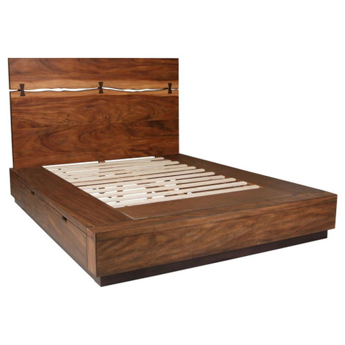 Winslow - Wood Queen Storage Panel Bed - Smokey Walnut
