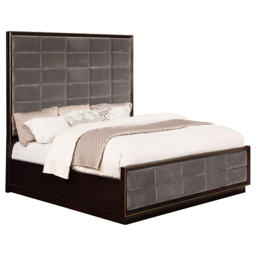Durango - Wood Queen Panel Bed - Smoked Peppercorn