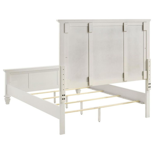Sandy Beach - Wood Queen Panel Bed - Cream White