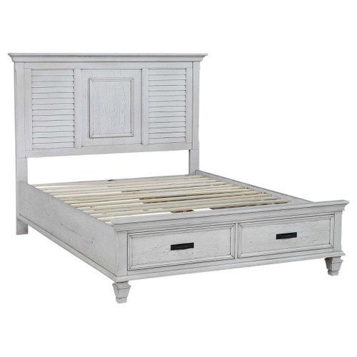 Franco - Queen 4 Piece Bedroom Set - Distressed White