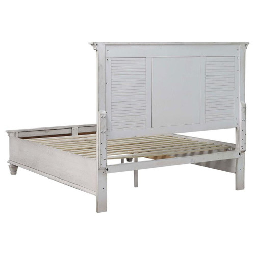 Franco - 4 Piece King Bedroom Set - Distressed White