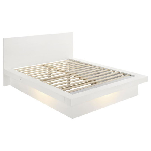 Jessica - 6 Piece Eastern King LED Bedroom Set - Cream White