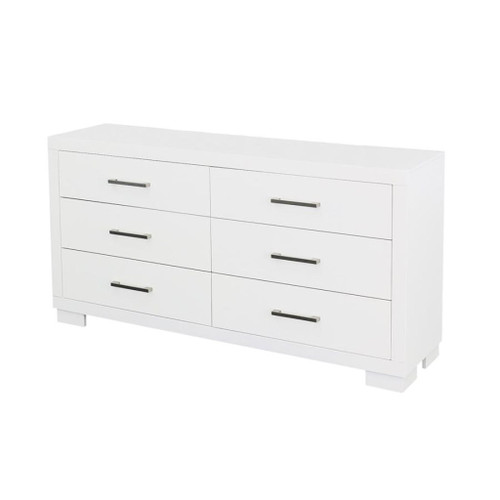 Jessica - 6-Drawer Dresser - Cream White