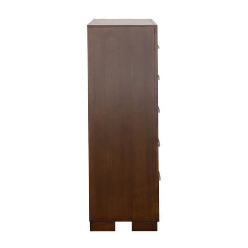 Jessica - 5-Drawer Bedroom Chest - Cappuccino