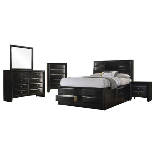 Briana - 5 Piece Eastern King Bedroom Set - Black