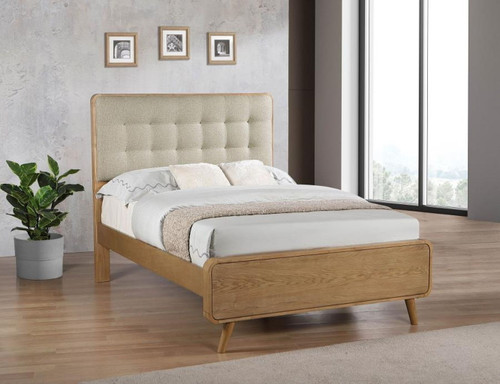 Robyn - Wood Full Platform Bed - Light Ash
