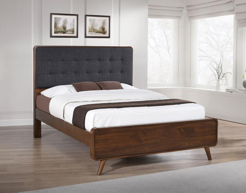 Robyn - Wood Full Platform Bed - Dark Walnut