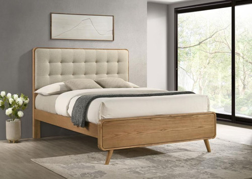 Robyn - Wood Eastern King Platform Bed - Light Ash