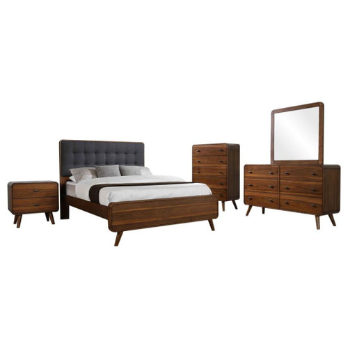 Robyn - 5 Piece Queen Bedroom Set - Dark Walnut