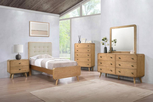Robyn - 5 Piece Twin Bedroom Set - Light Ash