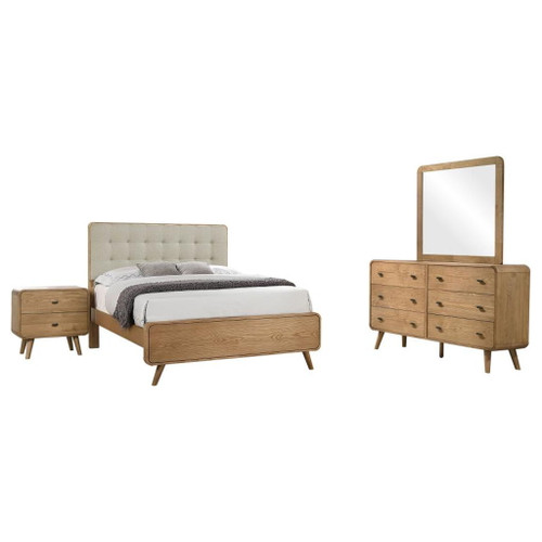 Robyn - 4 Piece Queen Bedroom Set - Light Ash