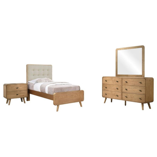 Robyn - 4 Piece Twin Bedroom Set - Light Ash