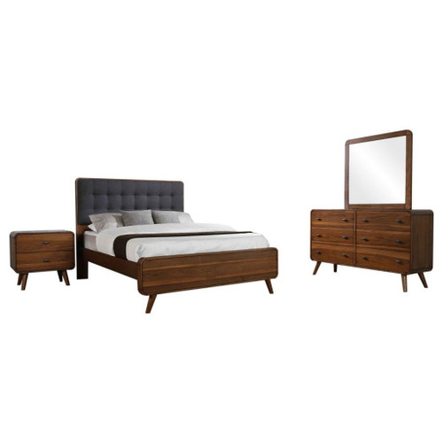 Robyn - 4 Piece Full Bedroom Set - Dark Walnut