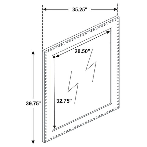 Melody - Upholstered Dresser Mirror - Gray