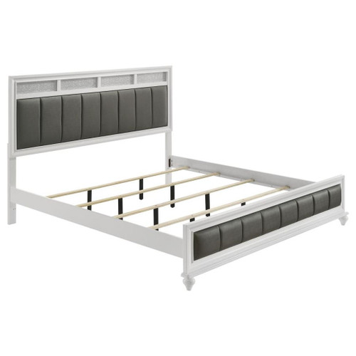 Barzini - Wood Eastern King Panel Bed - White