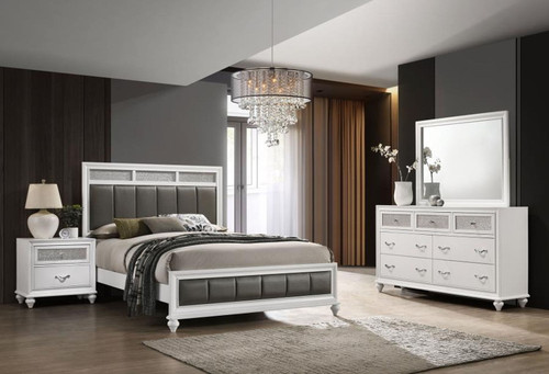 Barzini - California King 4 Piece Bedroom Set - White
