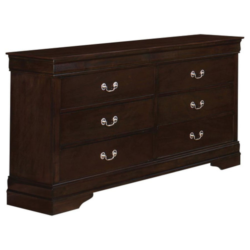 Louis Philippe - 5 Piece Twin Bedroom Set - Cappuccino