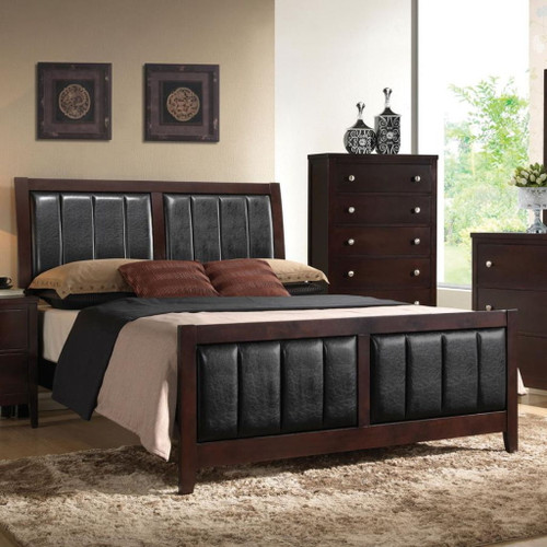 Carlton - Wood California King Panel Bed - Cappuccino