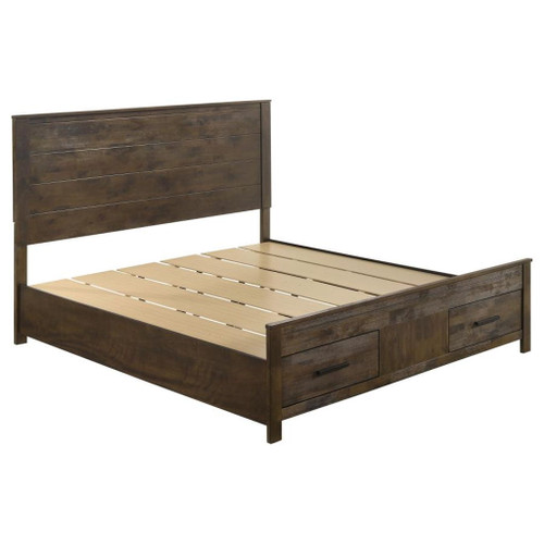 Woodmont - Eastern King Storage Bed - Rustic Golden Brown
