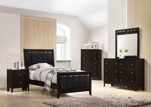 Carlton - 4 Piece Twin Bedroom Set - Cappuccino