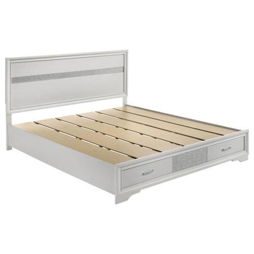 Miranda - Wood California King Storage Panel Bed - White